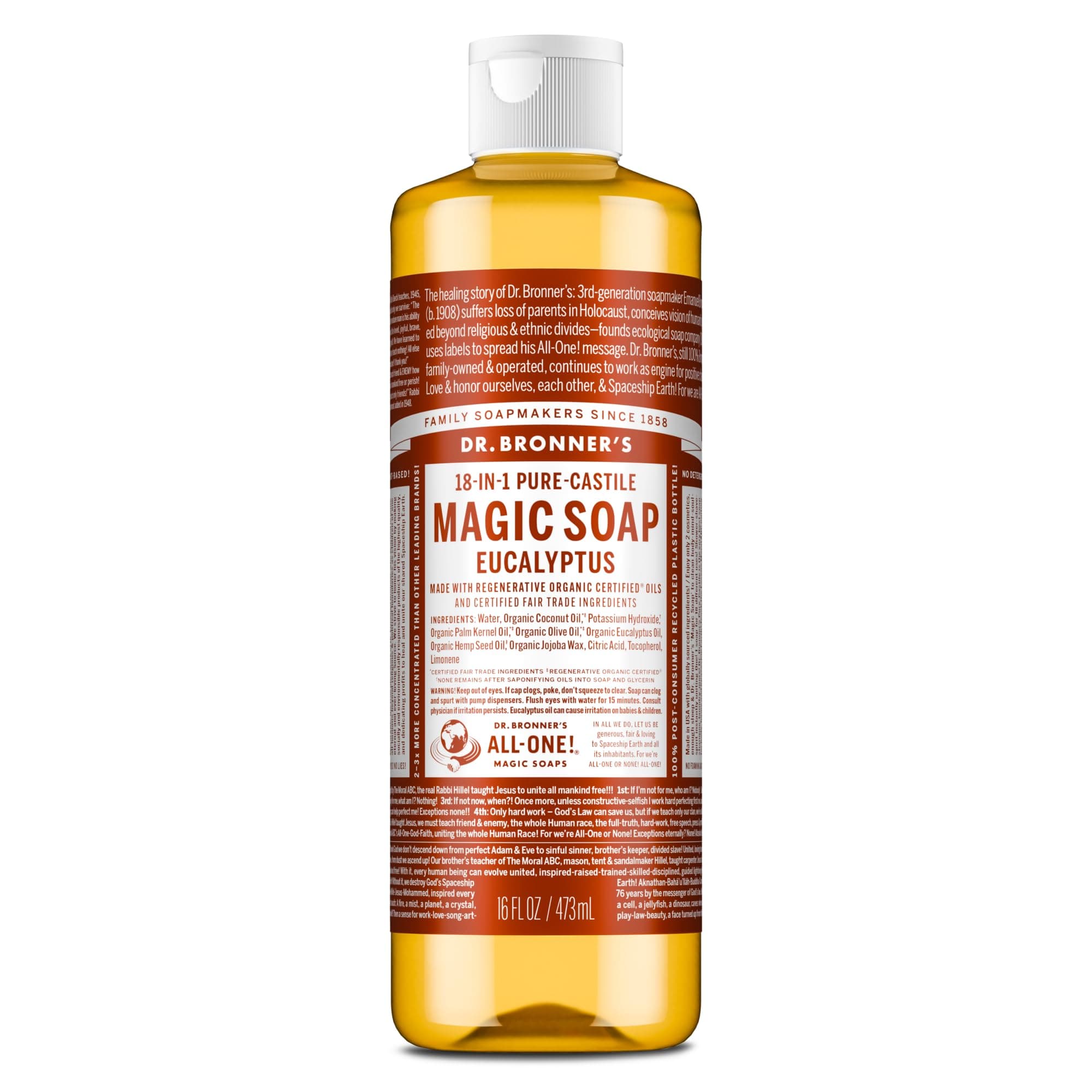 Castile Magic Soap Liquid (Eucalyptus, 16 Ounce)