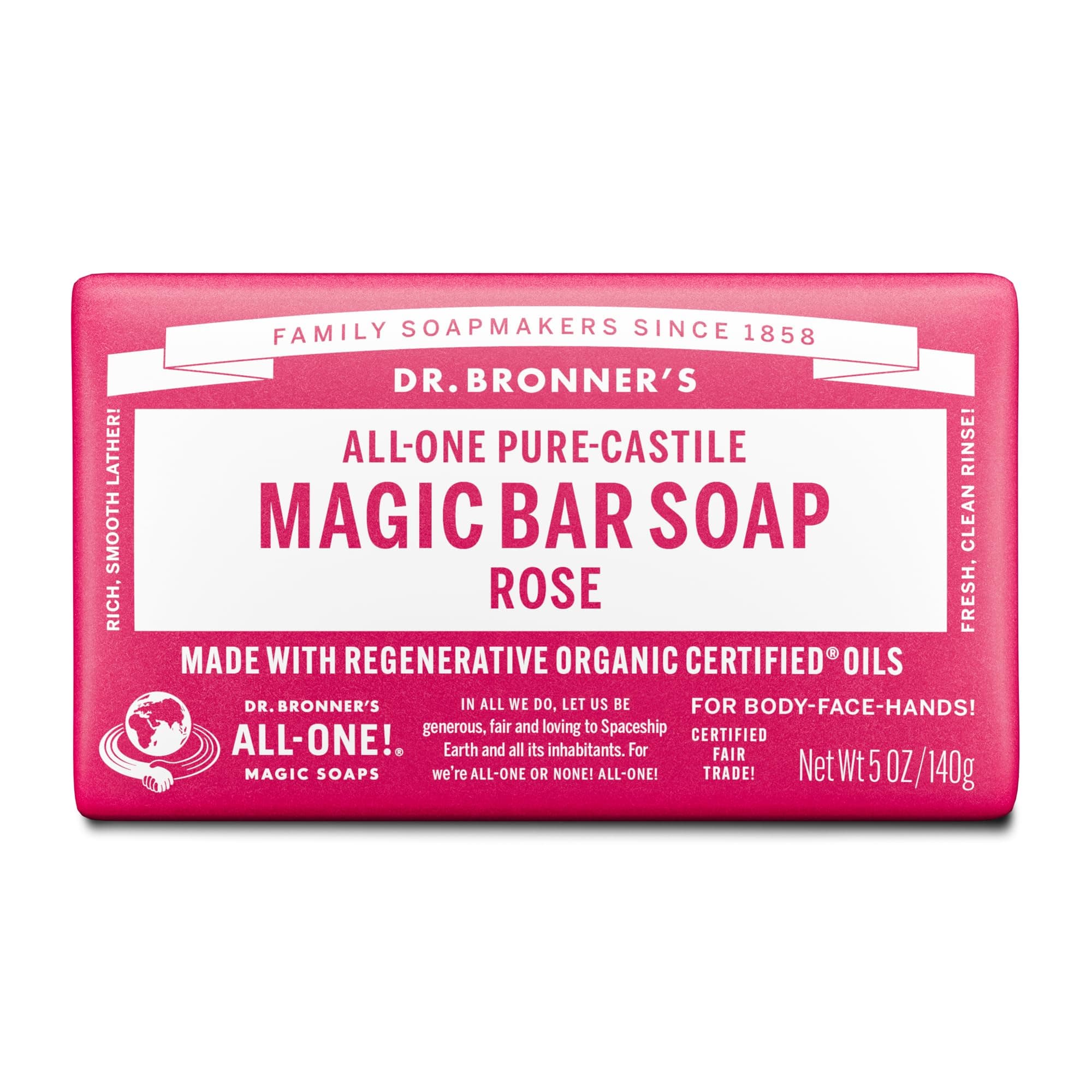 All-One Rose Pure-Castile Bar Soap