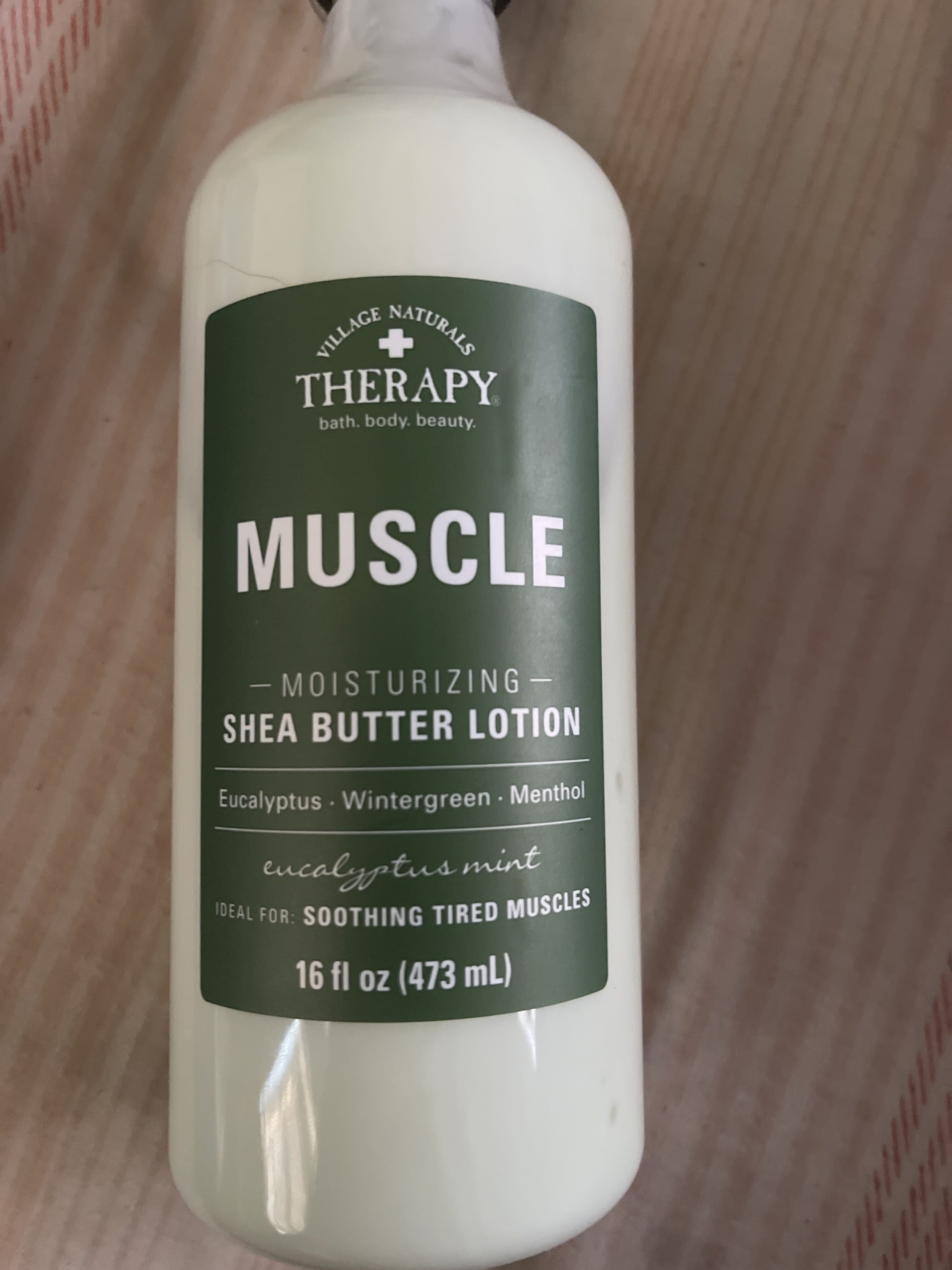 muscle moisturizing Shea butter lotion