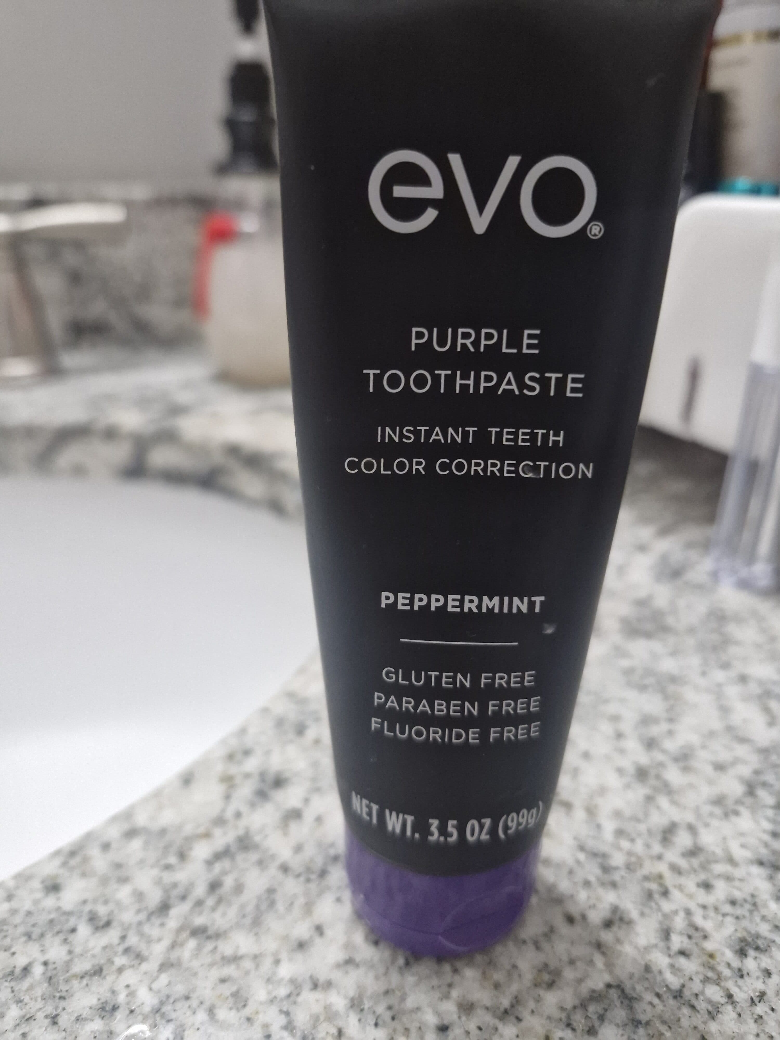 purple toothpaste