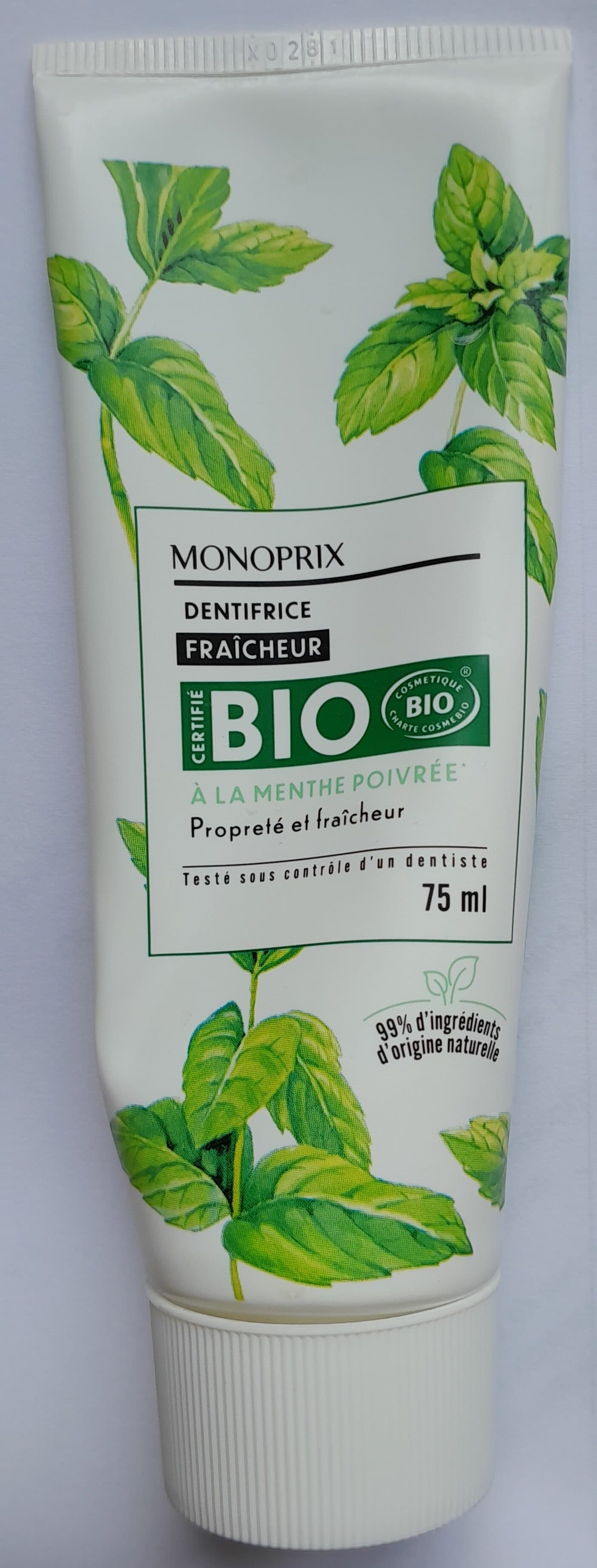Dentifrices fracheur la menthe poivree