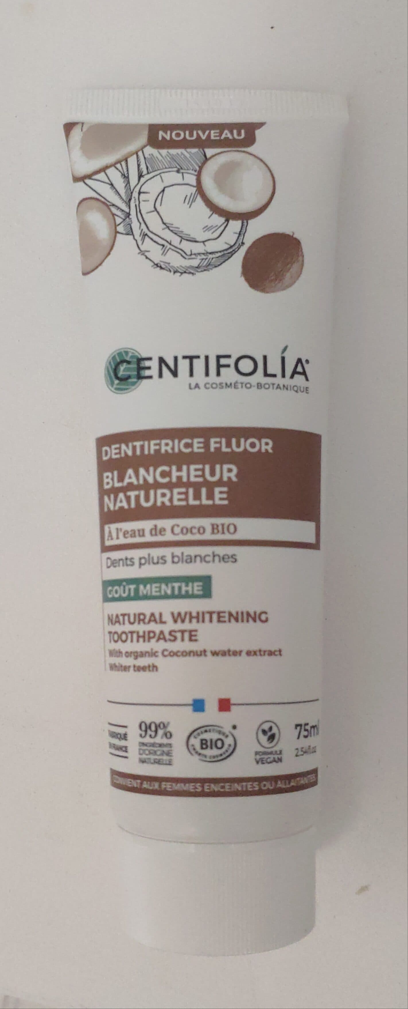 Dentifrice Fluor blancheur naturelle